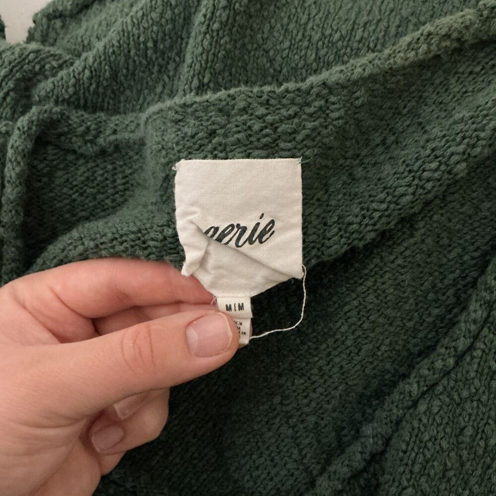 Aerie Green Textured Knit Sweater Women’s Medium Relaxed Cozy Pullover - Picture 4 of 6